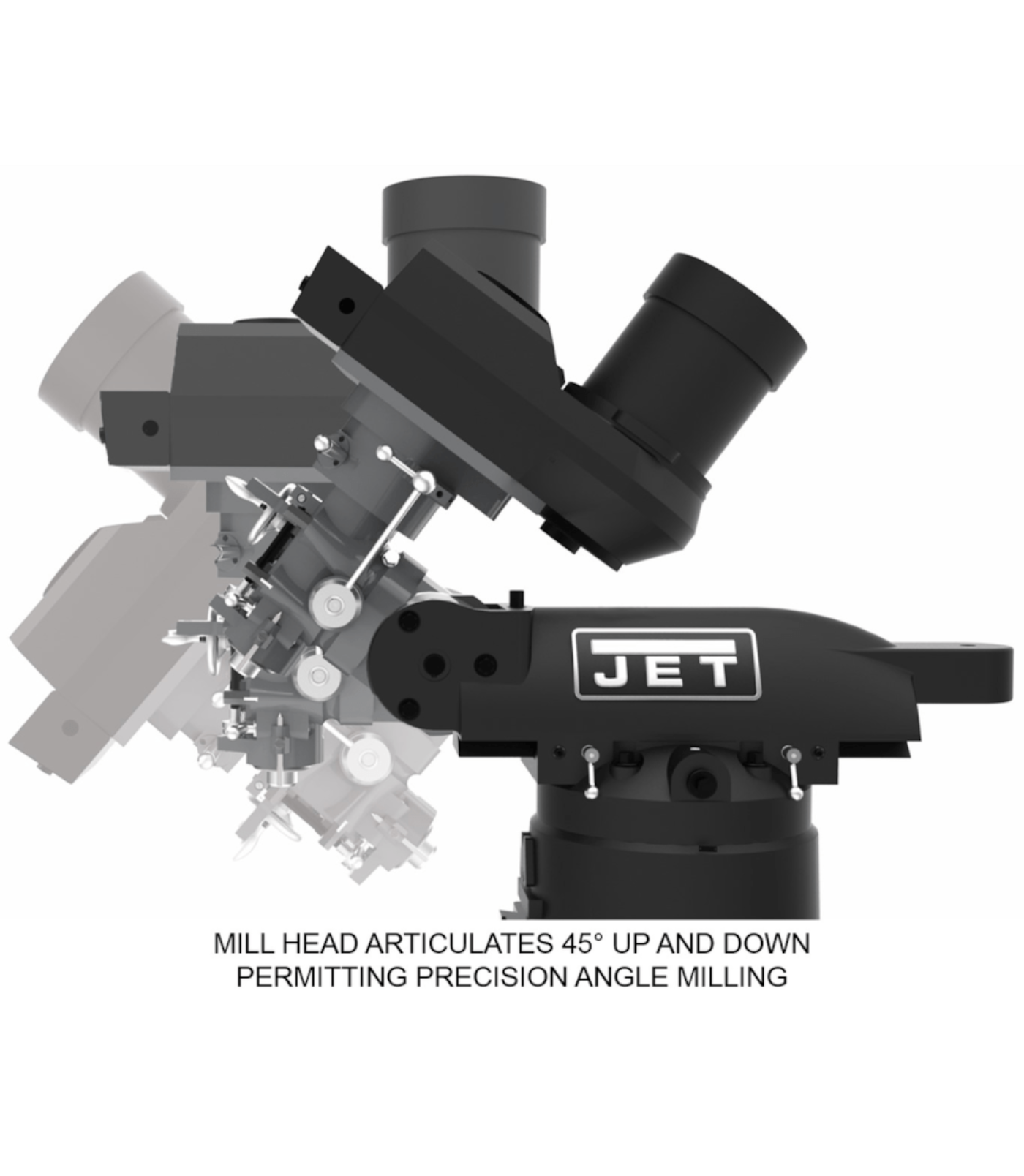 JET Elite ETM-949 Mill with 3-Axis Newall DP700 (Quill) DRO and X, Y-Axis JET Powerfeeds - JT9-894161