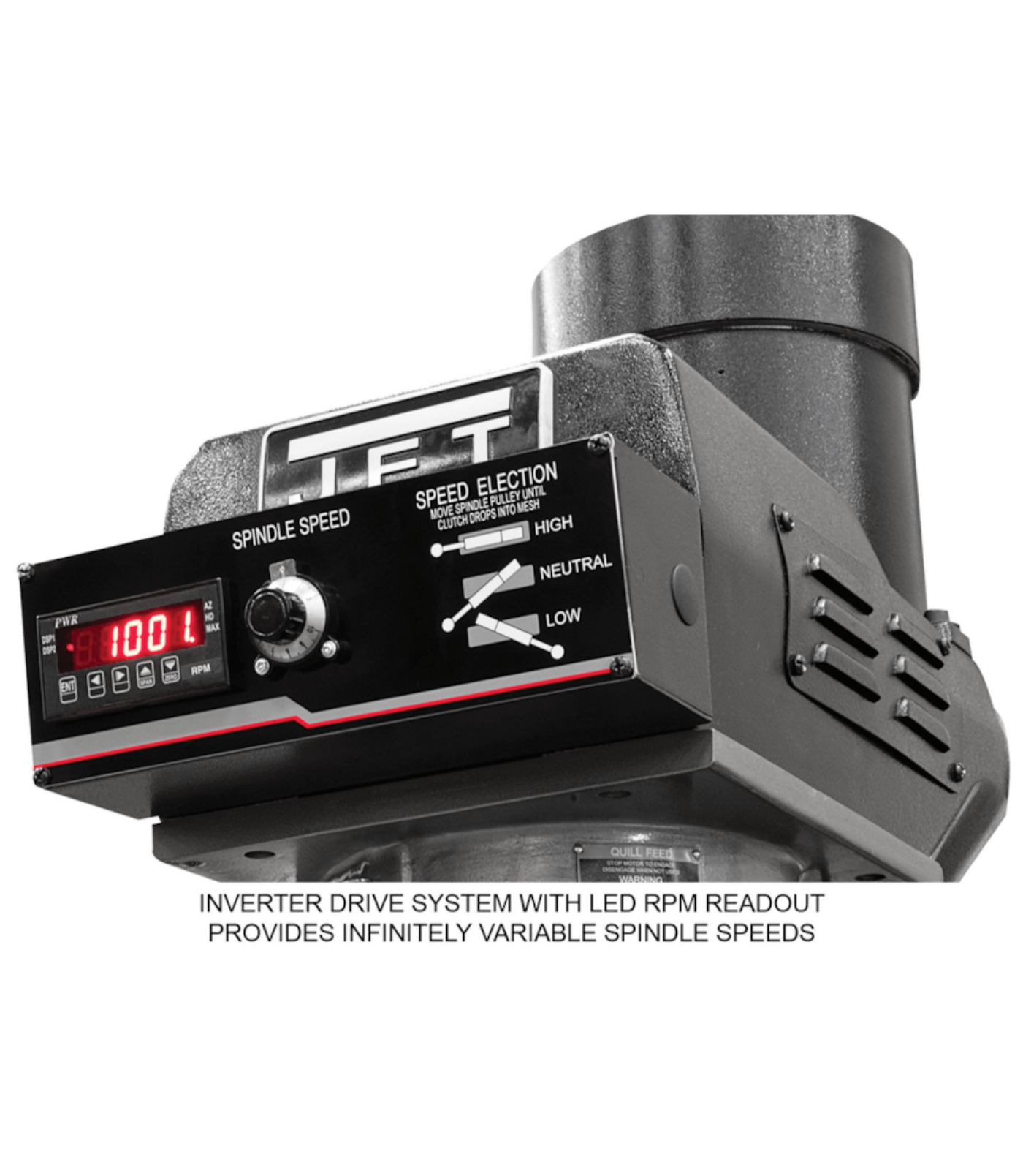 JET Elite EVS-949 Mill with X, Y-Axis JET Powerfeeds and USA Made Air Draw Bar - JT9-894306