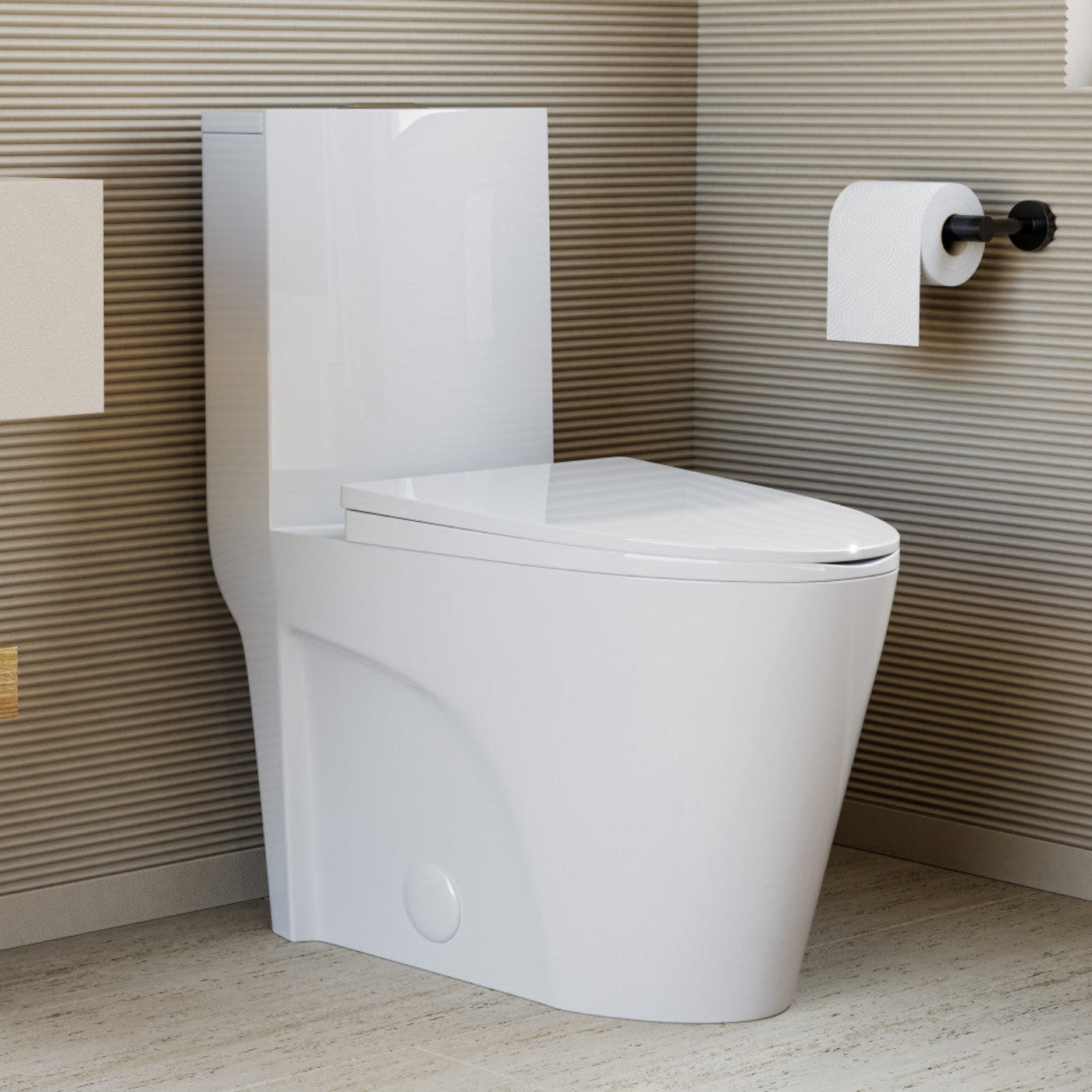 Swiss Madison St. Tropez One-Piece 14" Rough-in 1.1/1.6 GPF Dual Top Flush Elongated Toilet in Glossy White - SM-1T251