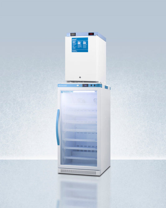 Accucold - 24" Wide All-Refrigerator/All-Freezer Combination -ARG8PV-FS30LSTACKMED2