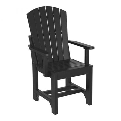 LuxCraft Adirondack Dining Height Poly Arm Chair - AACDBK