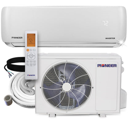 Pioneer EStar 18,000 BTU 23.7 SEER2 Ductless Mini-Split Inverter++ Energy-Star Air Conditioner Heat Pump System Full Set 230V - WYS018GMFI22RL-10