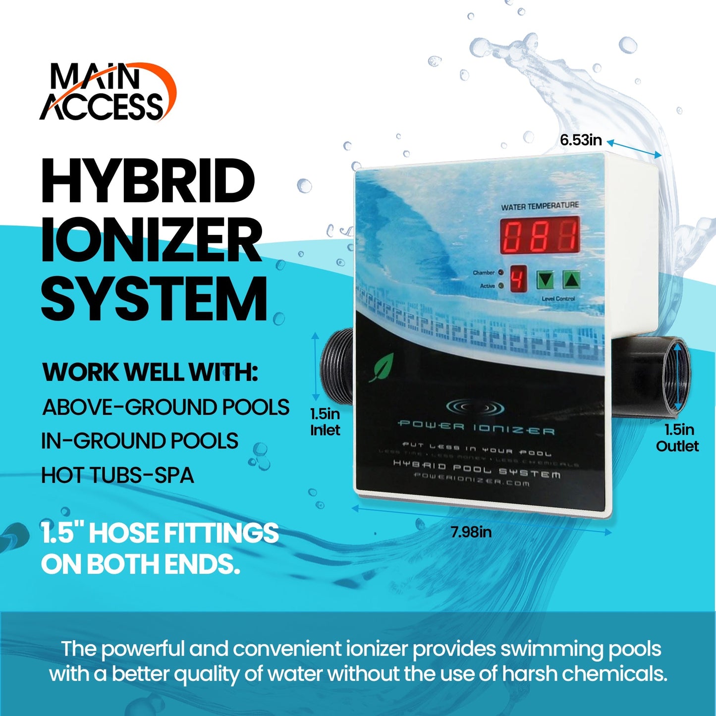 Main Access Power Hybrid Complete Swimming Pool Care System, 2 Pack - 115972