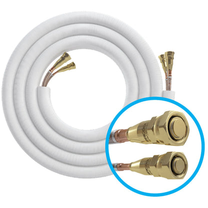 MRCOOL DIY 5th Gen 50 Ft. Pre-Charged Quick Connect Line Set with DIY Pro Cable, 1/4" x 1/2", for DIY 18K Mini Split Indoor Air Handler (DIY50-1412C-O)