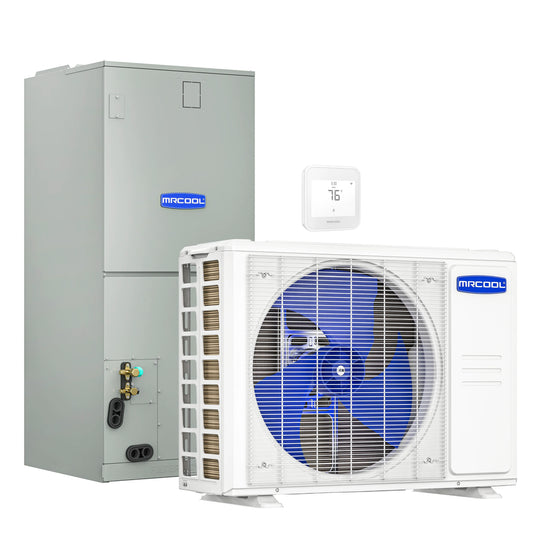 MRCOOL Hyper Heat 2nd Gen 36K BTU, 3 Ton, 17.4 SEER2 Heat Pump Condenser and Ducted Air Handler  - CENTRAL-36-HP-230B00-O