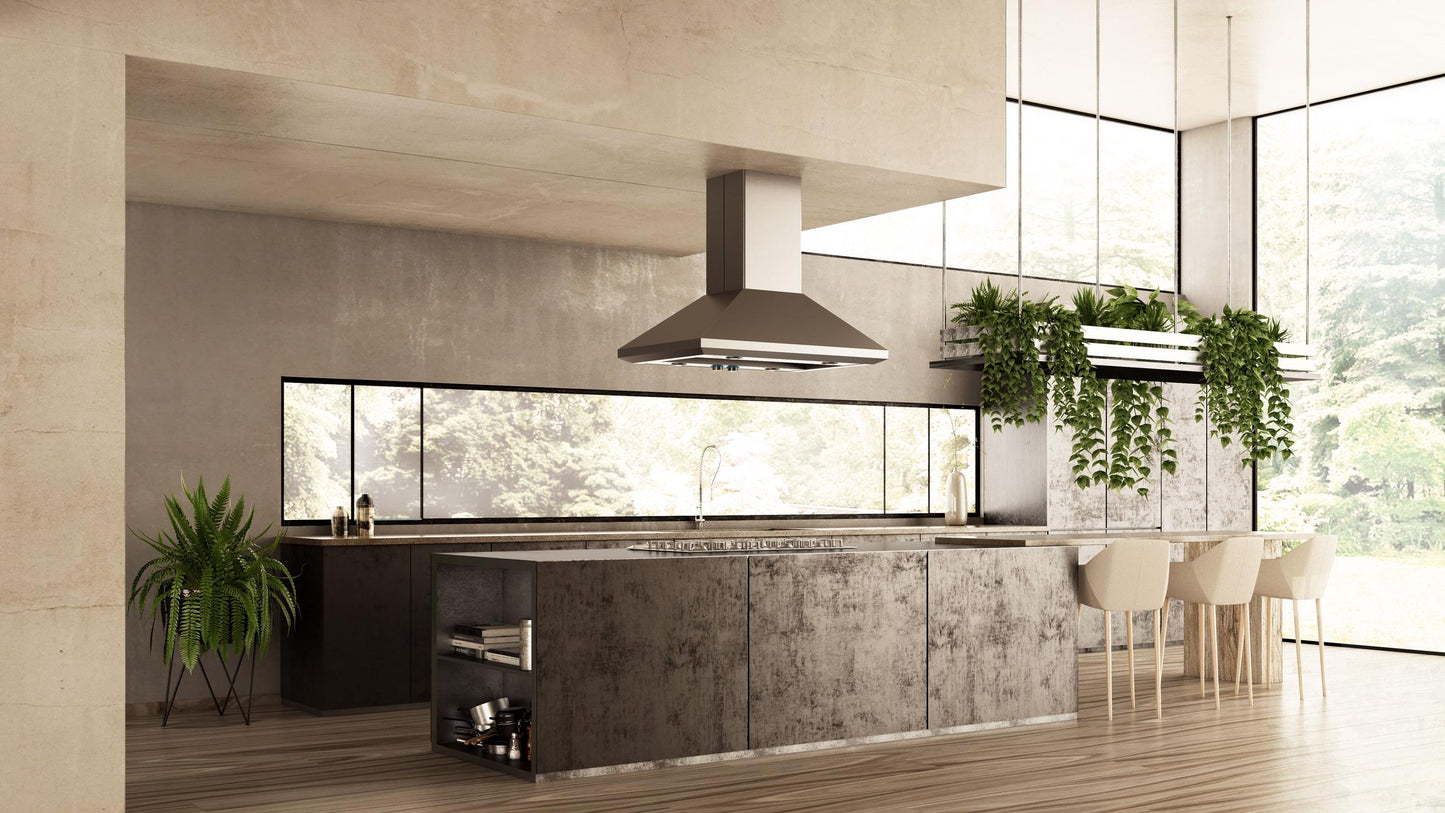 ELICA LEONE IS Island Range Hood 36" wide - 1200CFM in Stainless Steel - ELI136S2