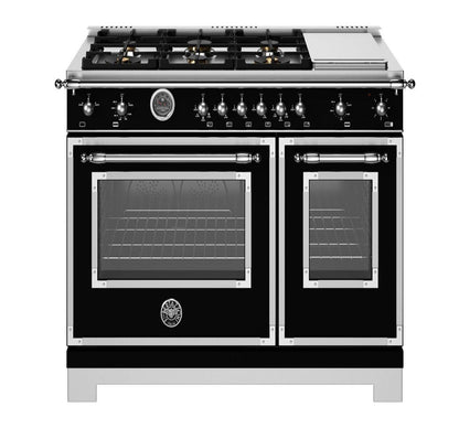 BERTAZZONI HER486BTFGMNET Heritage 48" Range All Gas Nero Black - HER486BTFGMNET