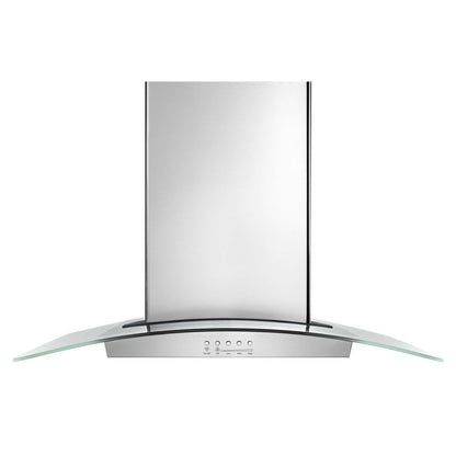 WHIRLPOOL 30" Modern Glass Wall Mount Range Hood in Stainless Steel - WVW75UC0DS