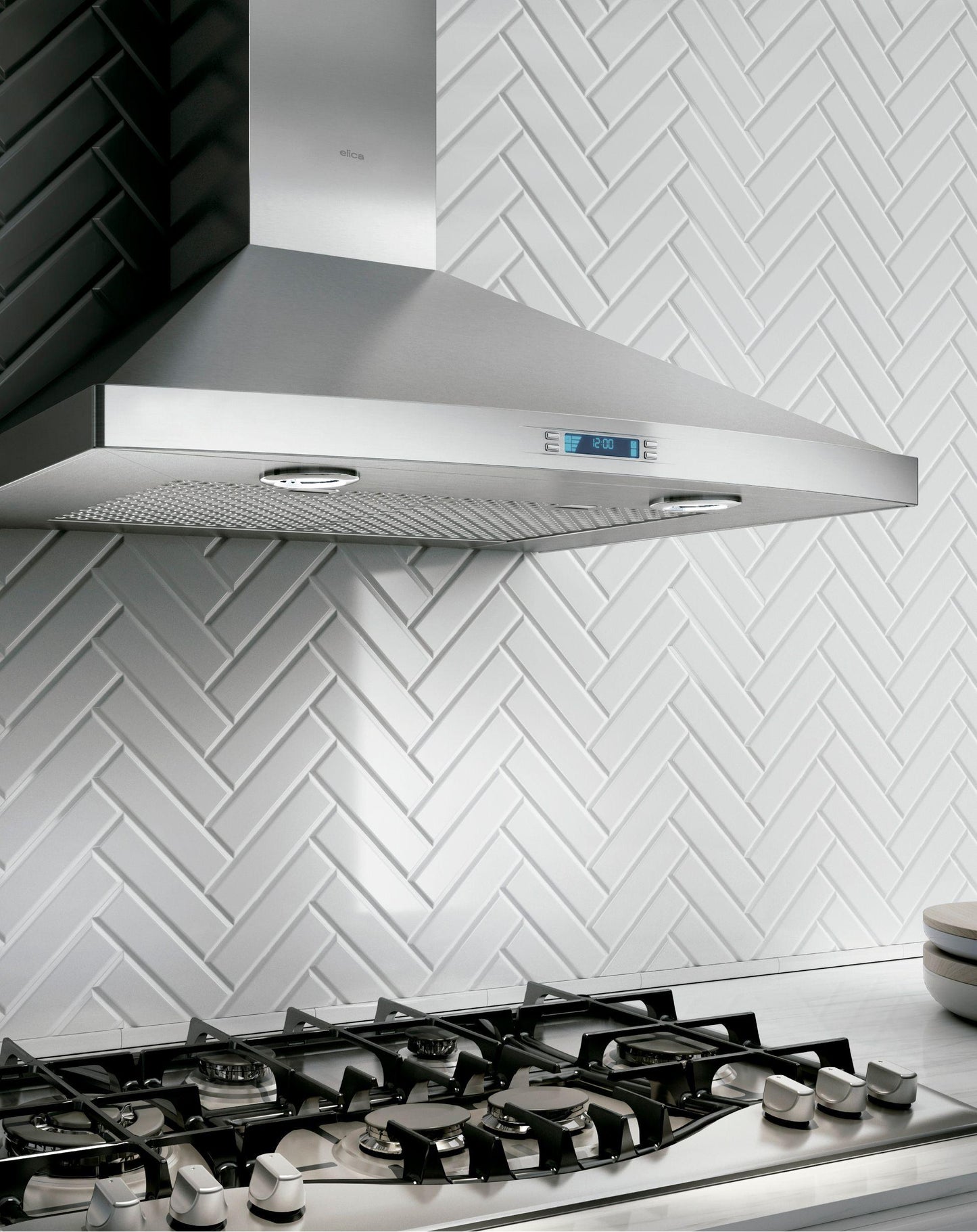 ELICA PILATO Wall Mount Range Hood 36" wide - 600CFM in Stainless Steel - EPL636S2
