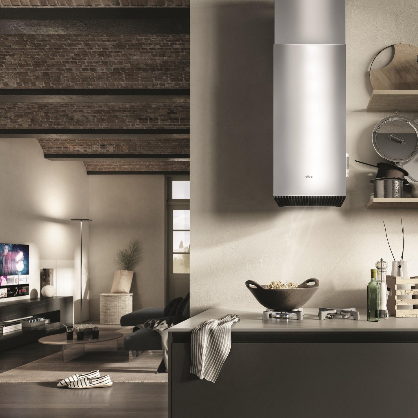 ELICA HAIKU IS Island Range Hood 13" wide - 600CFM in Stainless Steel - EHI613SS