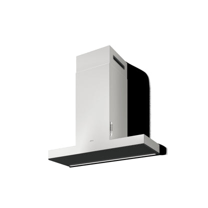 ELICA HAIKU Wall Mount Range Hood 36" wide - 600CFM in Stainless Steel On White - EHK636WH