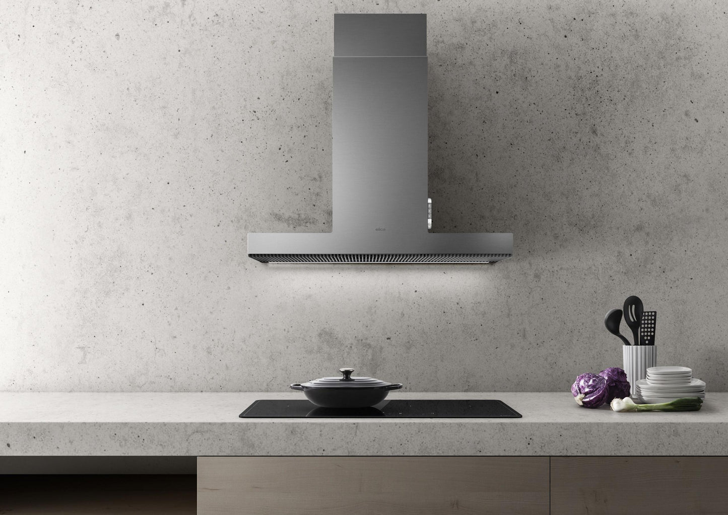 ELICA HAIKU Wall Mount Range Hood 48" wide - 600CFM in Stainless Steel - EHK648SS