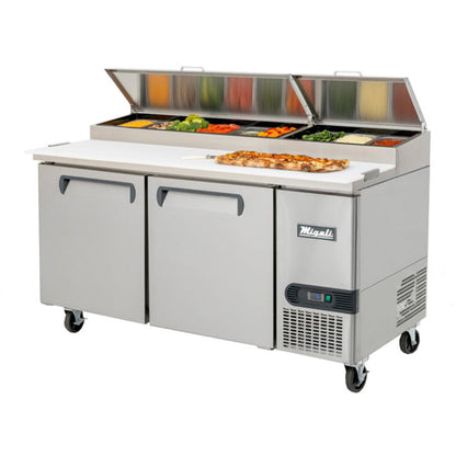 Migali C-PP67-HC 67" Refrigerated Pizza Prep Table 2 Door - C-PP67-HC