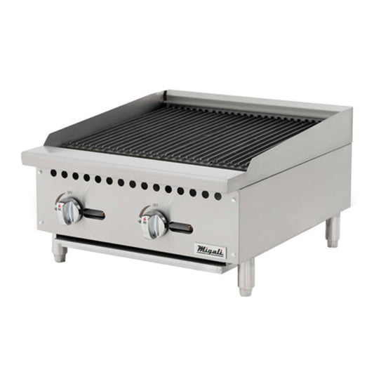 Migali C-RB24 24" Gas Countertop Radiant Charbroiler 70,000 BTU - C-RB24