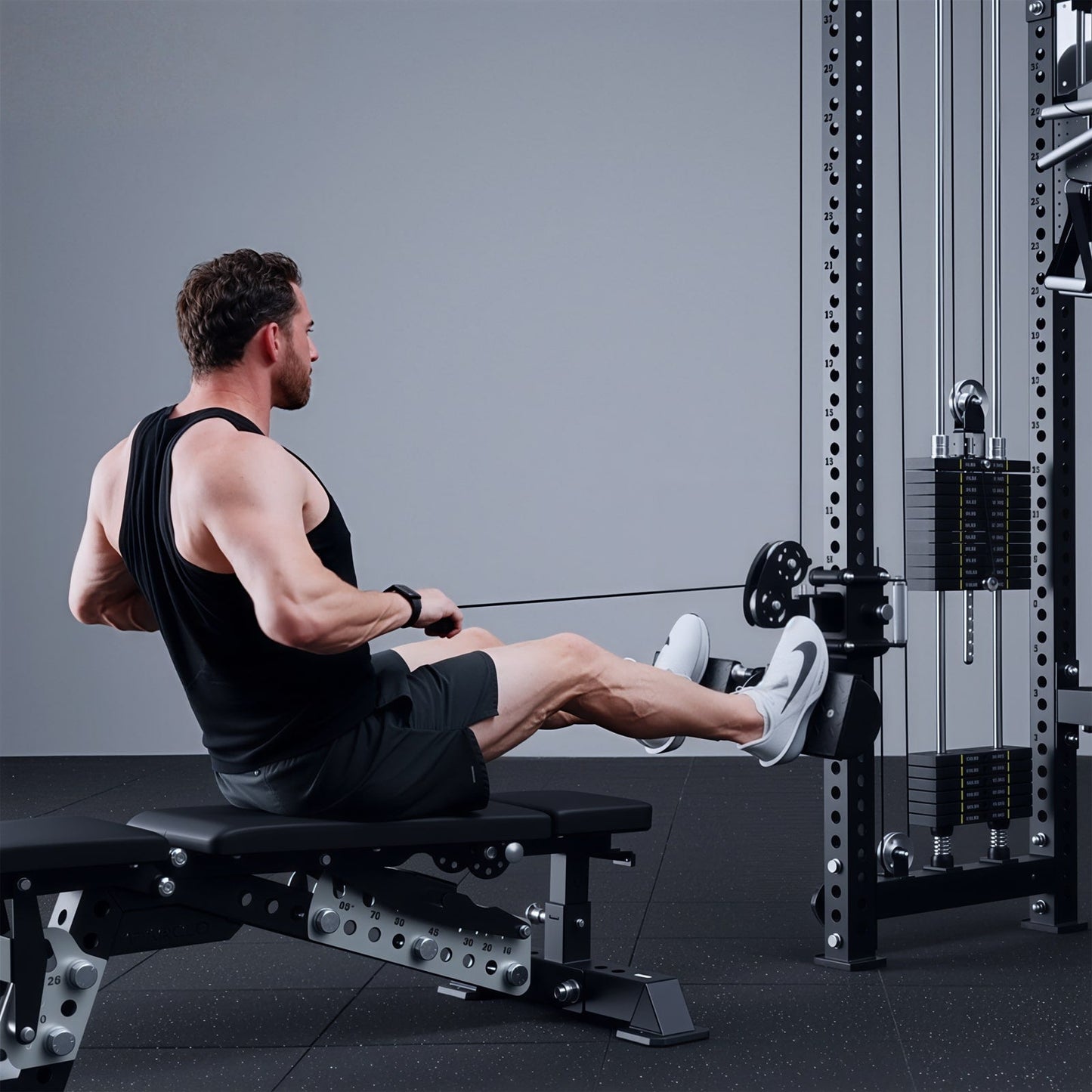 Mikolo Fitness ANUBIS-2.0 Elite Home Gym Package - DM-HR02-2-B-HP4-RBB-DS01