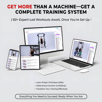 Mikolo Fitness M4-2.0 Elite All-In-One Workout Smith Gym Machine with Dual Weight Stacks  - DM-M8-WS