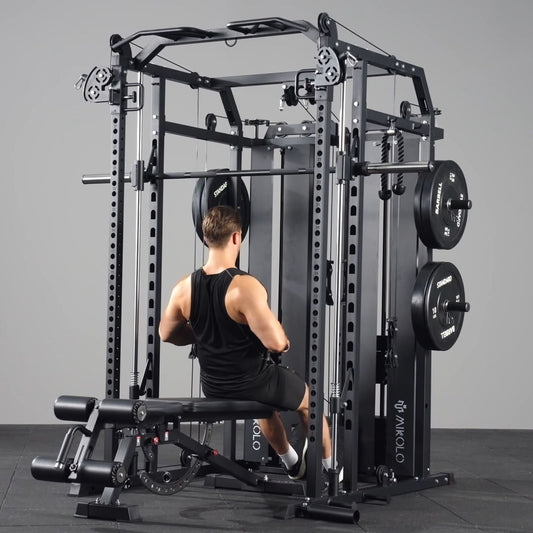 Mikolo Fitness HORUS Home Gym Pack with 350 lbs Dumbbell Set - DM-SM02-B-HP3-RRBB