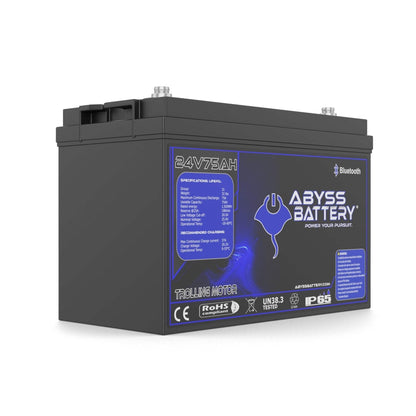 Abyss Battery 24V 75Ah Lithium Trolling Motor Battery - AB-24V75-BT