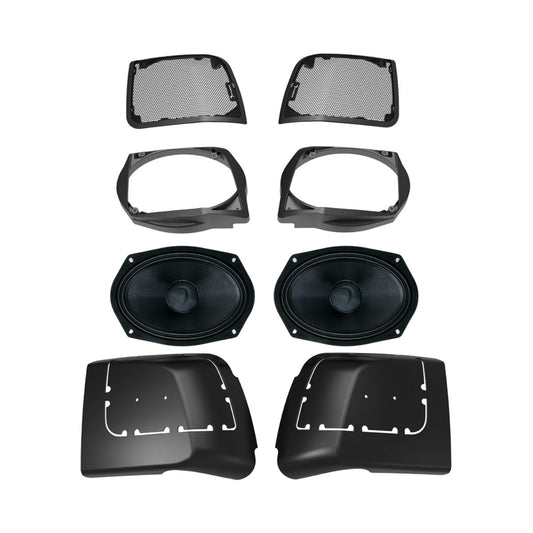 Diamond Audio 2014-2023 Harley Davidson Cut In Lid Kit with MS69NEO (4Ω) Speakers - MS694NEOLK