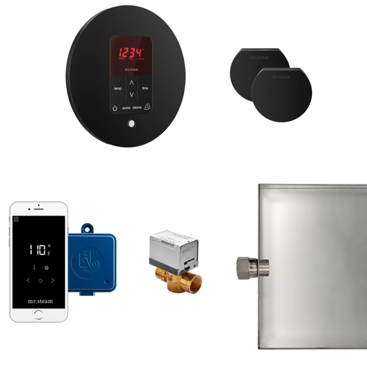 Mr Steam Butler Max Package Round Matte Black - MSBUTLERXRD-MB