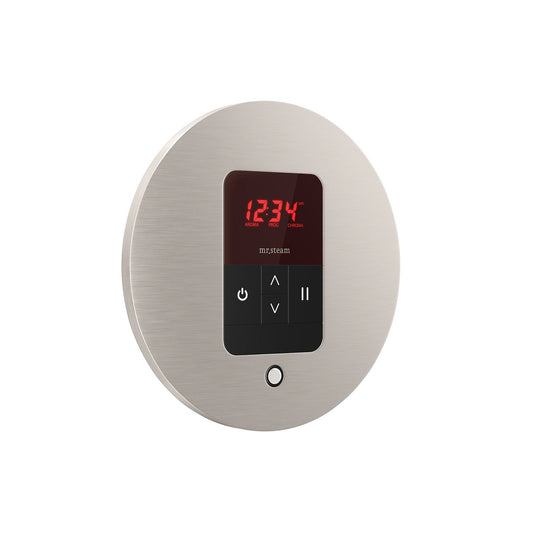 Mr. Steam iTempo Round Steam Shower Control in Brushed Nickel - MSITEMPORD-BN