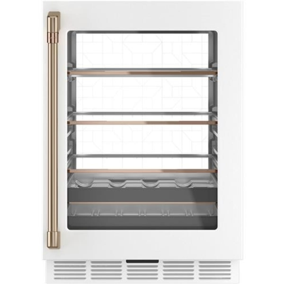 Cafe 2-Piece Package CCP06BP4PW2 24 Inch Built-In Smart Beverage Center and UCC15NPRII 15 Inch Under Counter Panel Ready Ice Maker