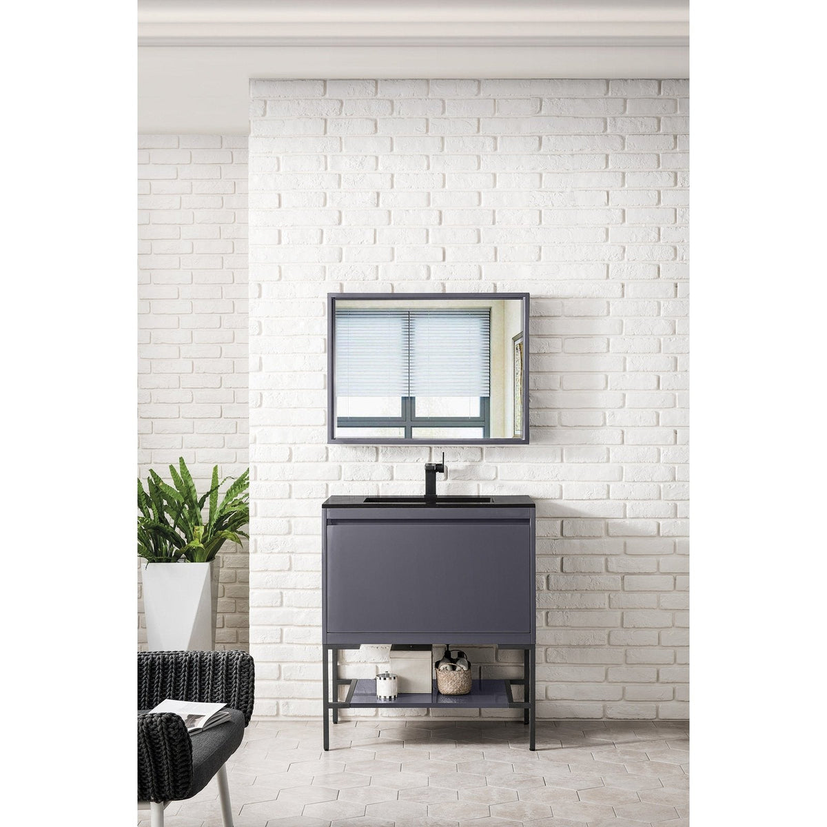 James Martin Vanities Milan 31.5" Single Vanity Cabinet - 801V31.5GWRGDCHB