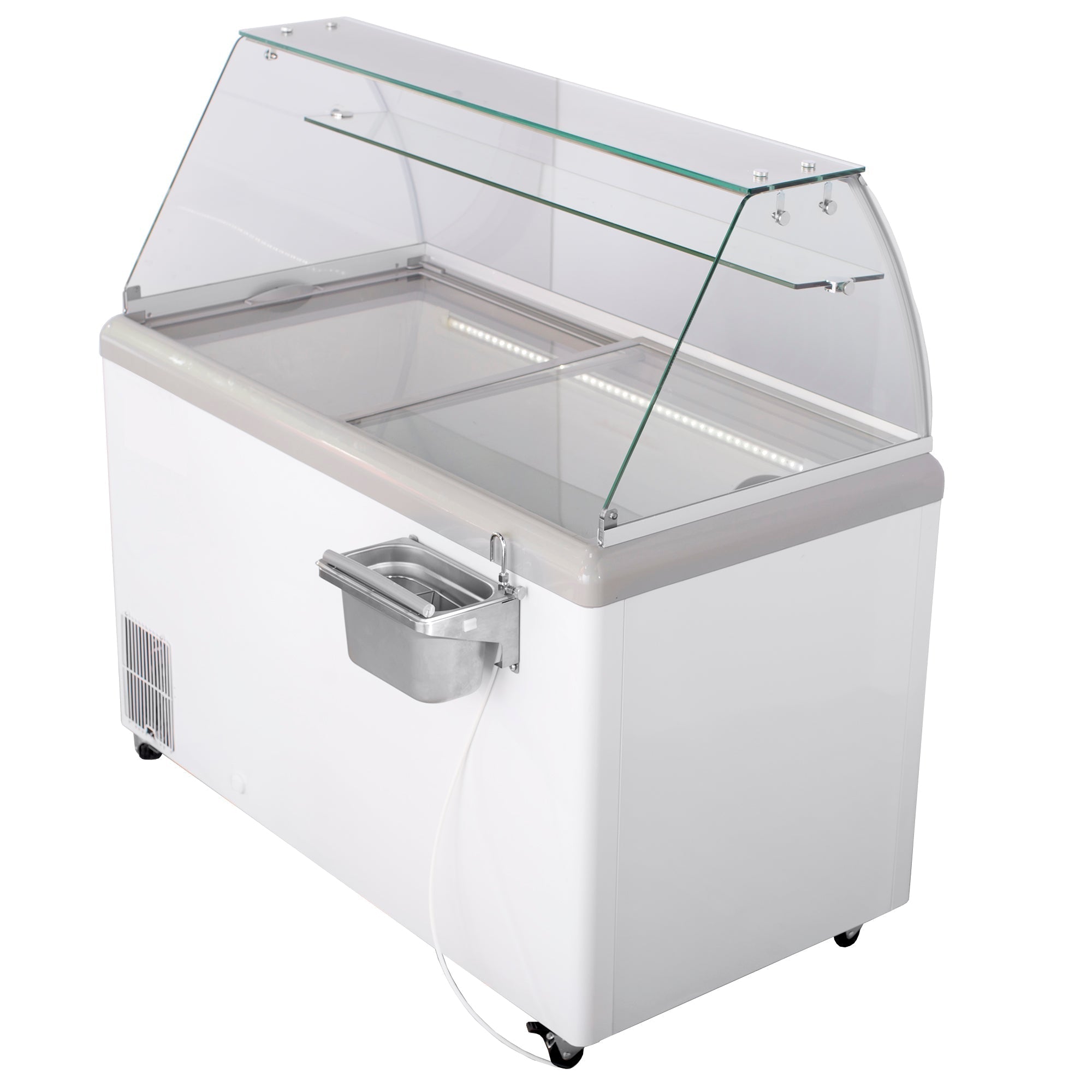 Maxx Cold Curved Glass Ice Cream Dipping Cabinet Freezer, 52