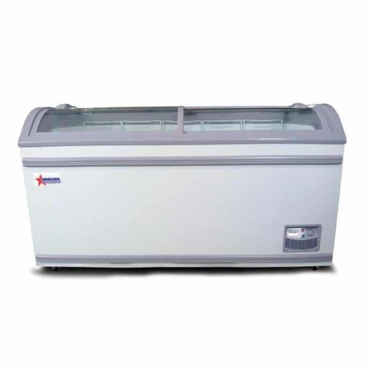 Omcan Sliding Glass Top Chest Freezer 17.7 Cu Ft - 31457