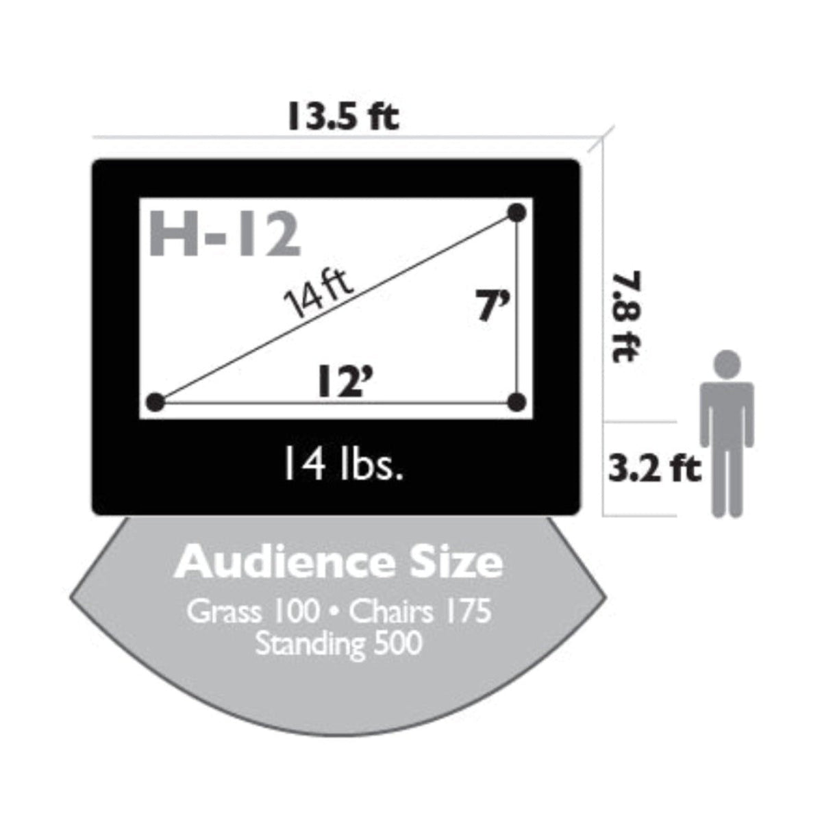 Open Air Cinema Home Outdoor Movie Screen Kit - H-9