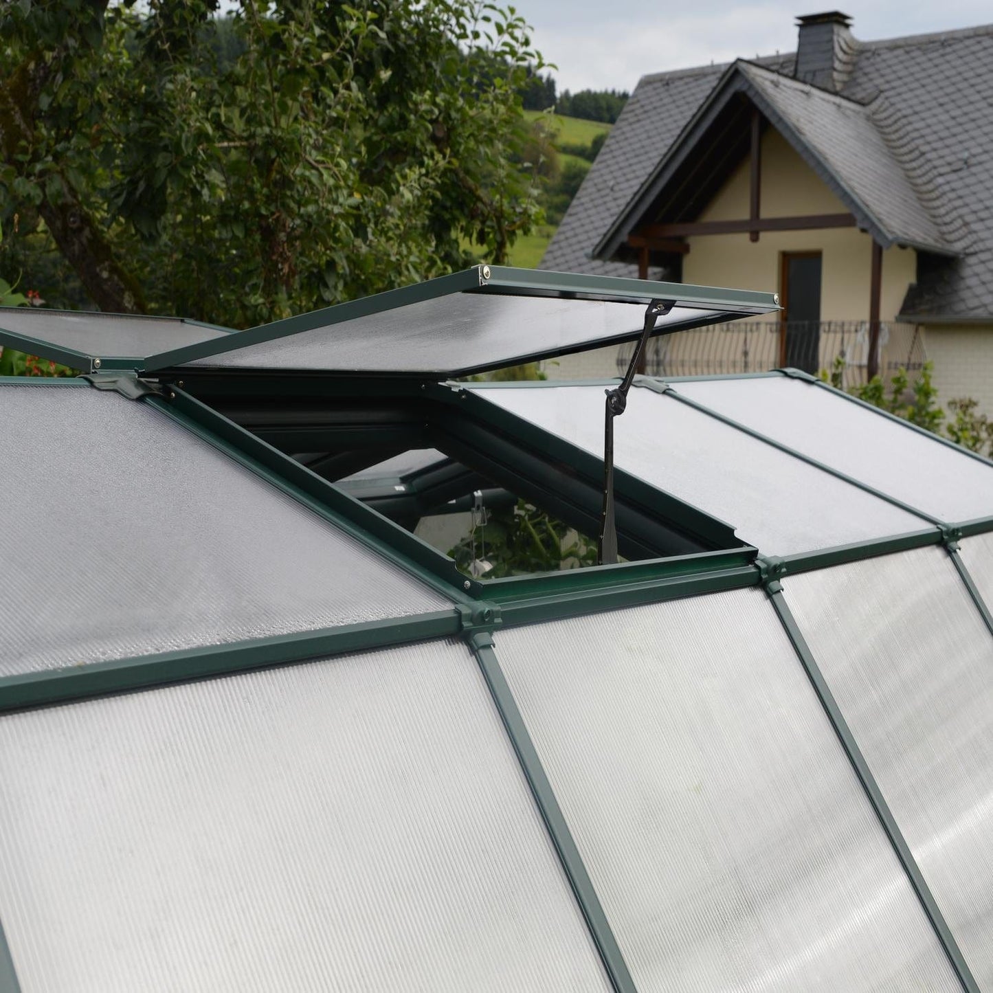 Palram - Canopia | Prestige 8x16 ft Twin Wall Greenhouse Kit Package With 6mm Twin-wall Polycarbonate Glazing - HG7316