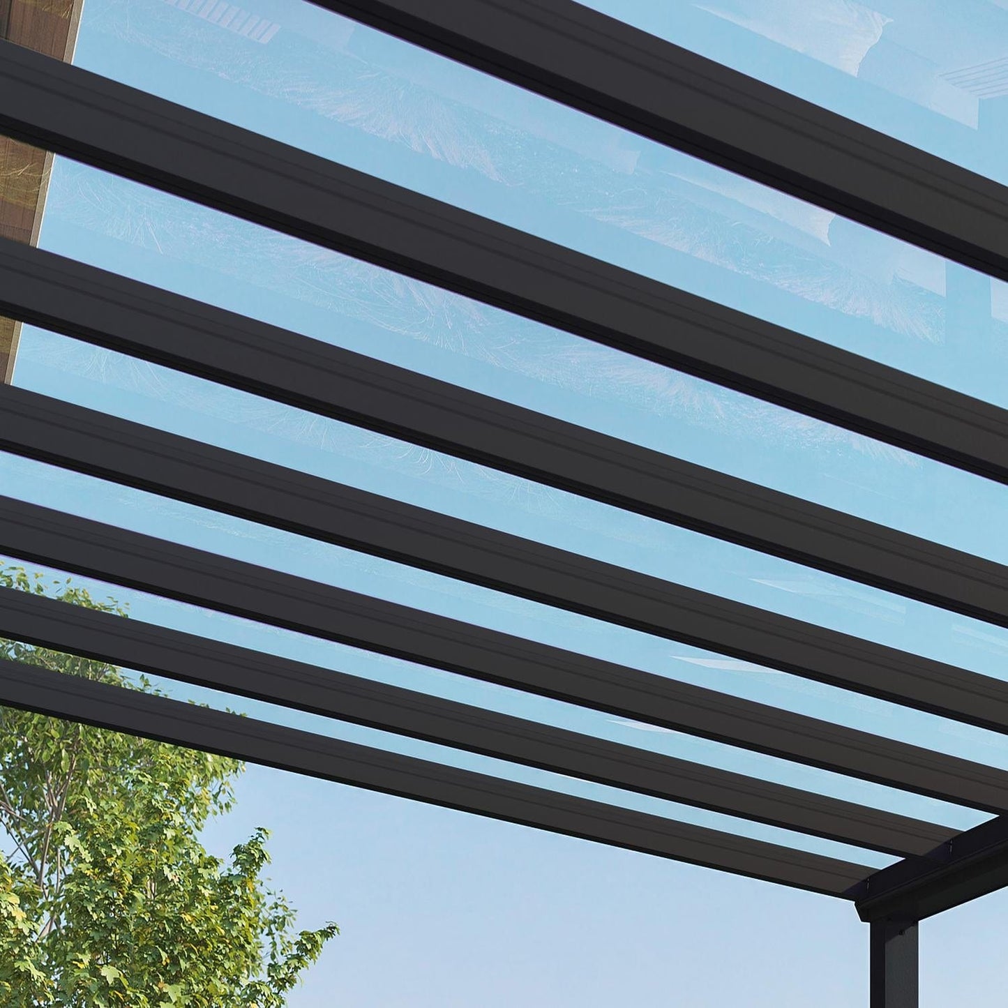 Palram - Canopia | Stockholm 11x19 ft Patio Cover - Gray/Clear - HG9459