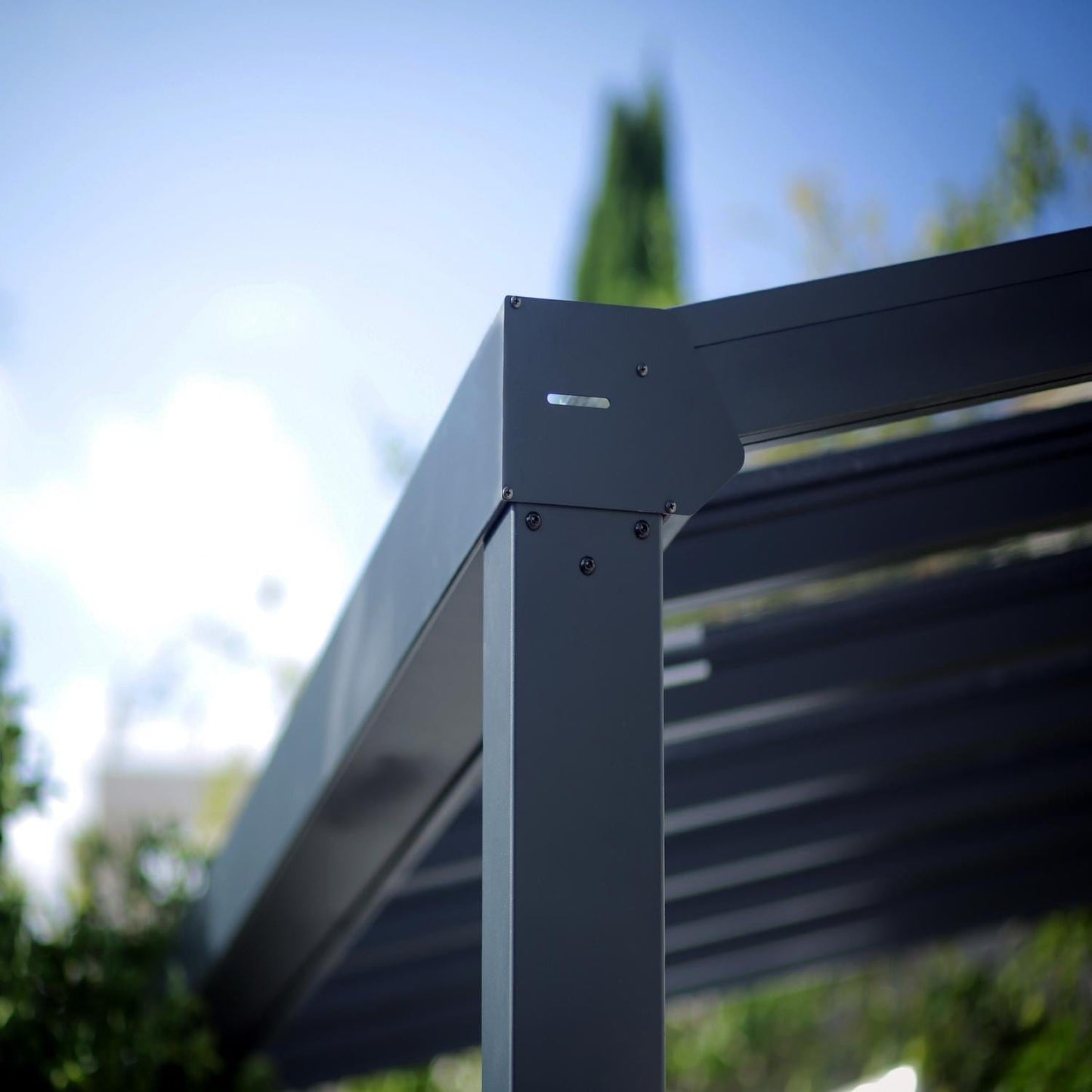 Palram - Canopia | Stockholm 11x26 ft Patio Cover - Gray/Clear - HG9464