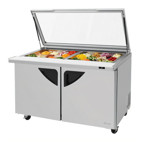 Turbo Air TST-60SD-24-N-GL Super Deluxe Refrigerated Prep Tables - TST-60SD-24-N-GL