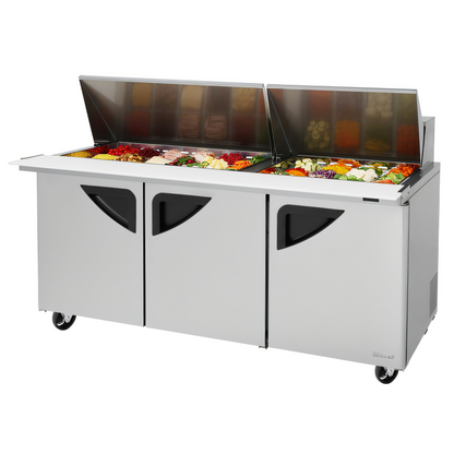 Turbo Air TST-72SD-30-N Super Deluxe Refrigerated Prep Tables - TST-72SD-30-N