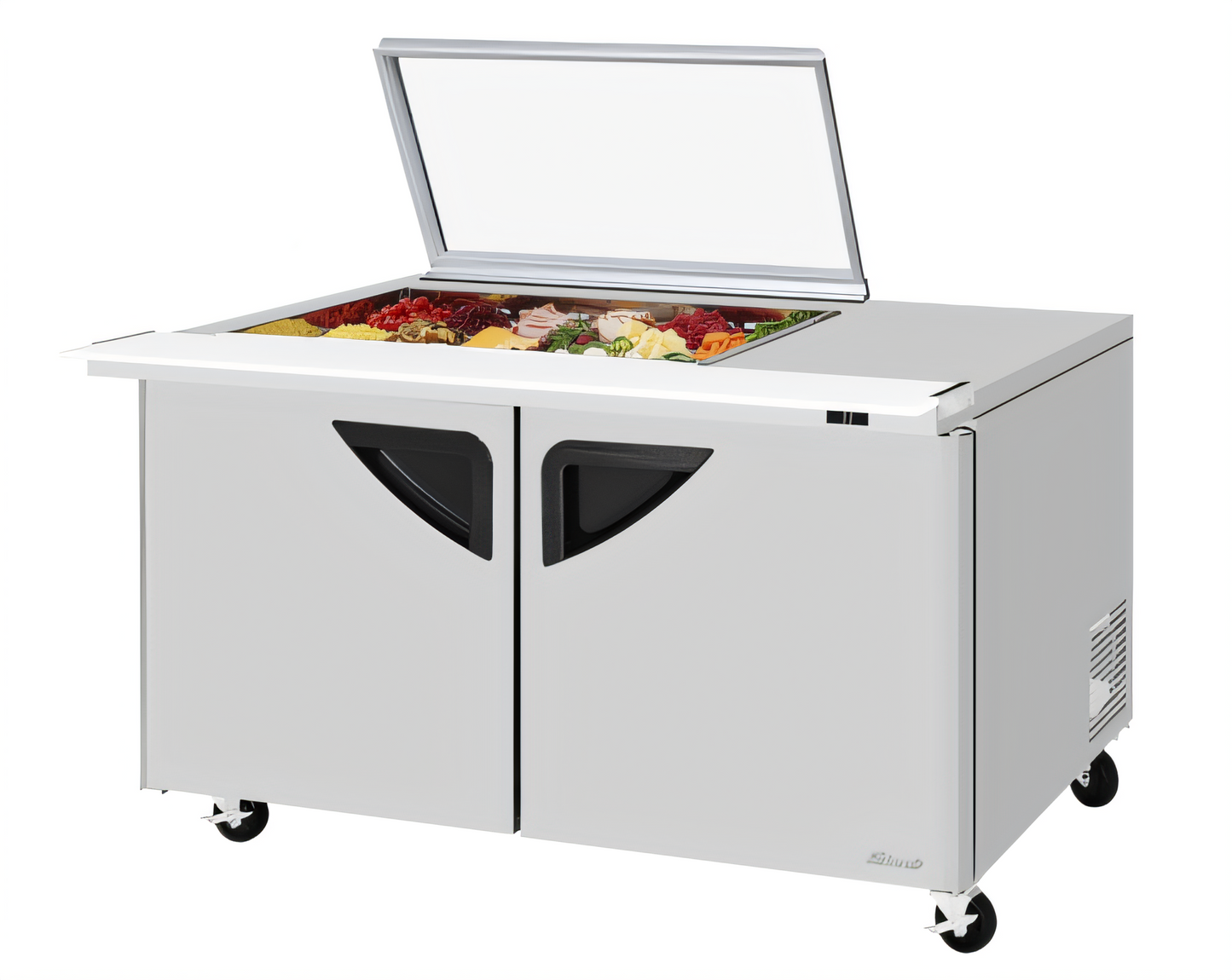 Turbo Air TST-60SD-18M-N-GL(-LW) Super Deluxe Refrigerated Prep Tables - TST-60SD-18M-N-GL(-LW)