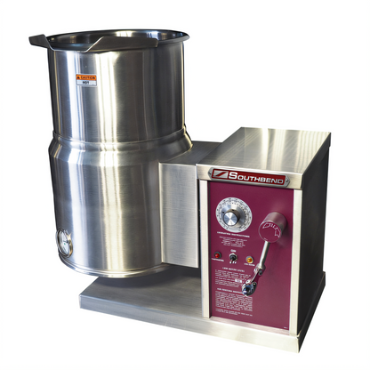 Structural Concepts Southbend Steam 10-Gallon Electric Countertop Tilting Kettle with 2/3 Jacket and Right-Side Hand Crank - KECTC-10