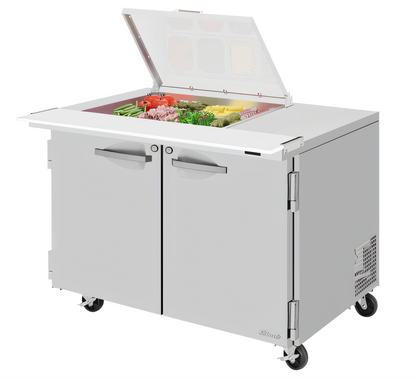 Turbo Air PST-48-12M-N-FCL PRO Refrigerated Prep Tables - PST-48-12M-N-FCL