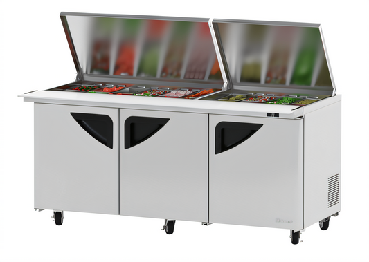 Turbo Air TST-72SD-30-N-FL Super Deluxe Refrigerated Prep Tables - TST-72SD-30-N-FL