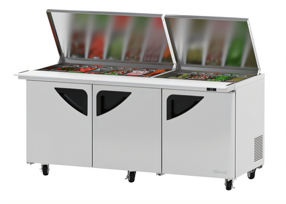 Turbo Air TST-72SD-30-N-FL Super Deluxe Refrigerated Prep Tables - TST-72SD-30-N-FL