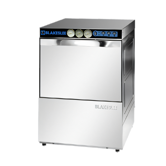Blakeslee Undercounter Door-Type High-Temp Glass Washer, 20 x 20 Racks, 30 Racks/Hour