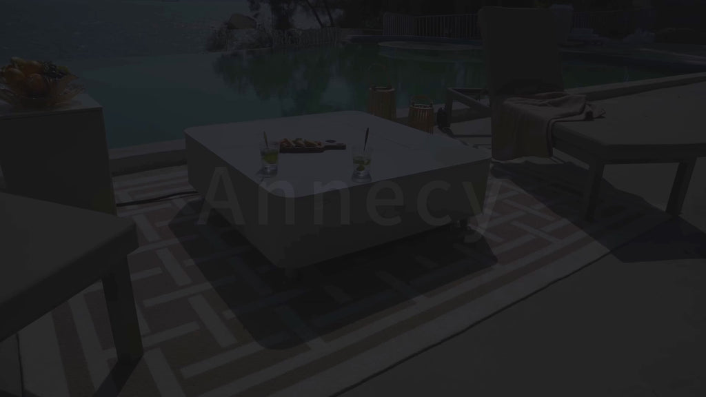 Elementi Plus Annecy Fire Table White