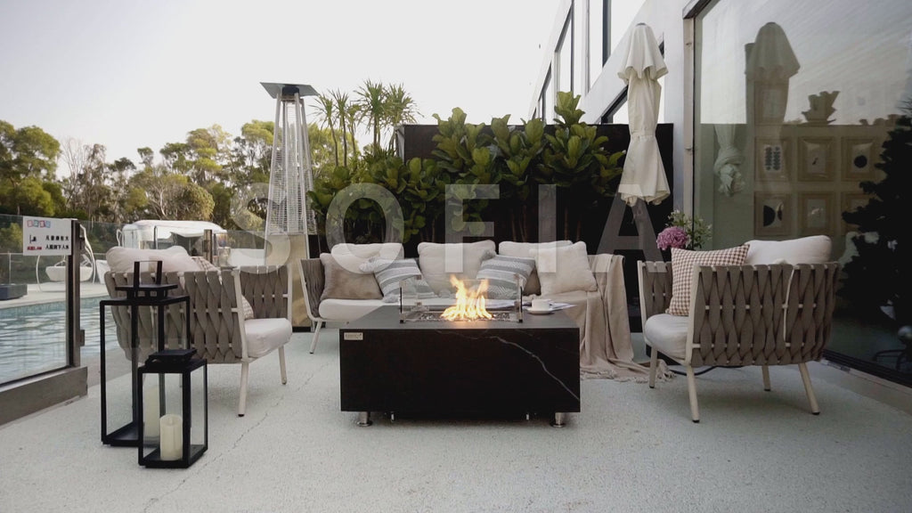 Elementi Plus Sofia Porcelain Fire Table