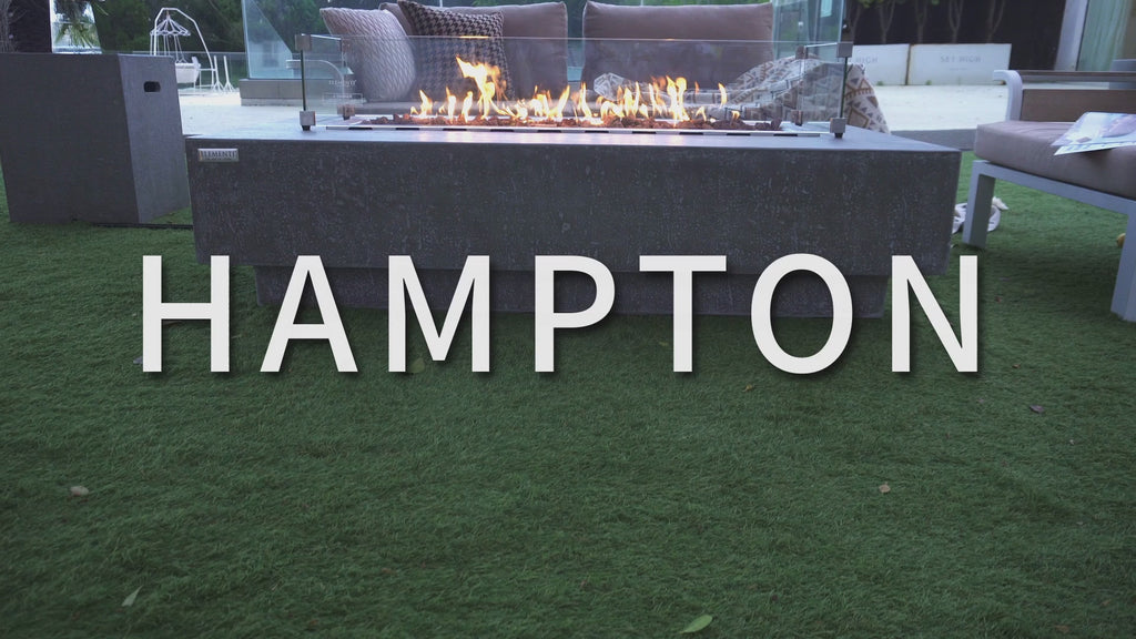Elementi Hampton Fire Table Light Gray