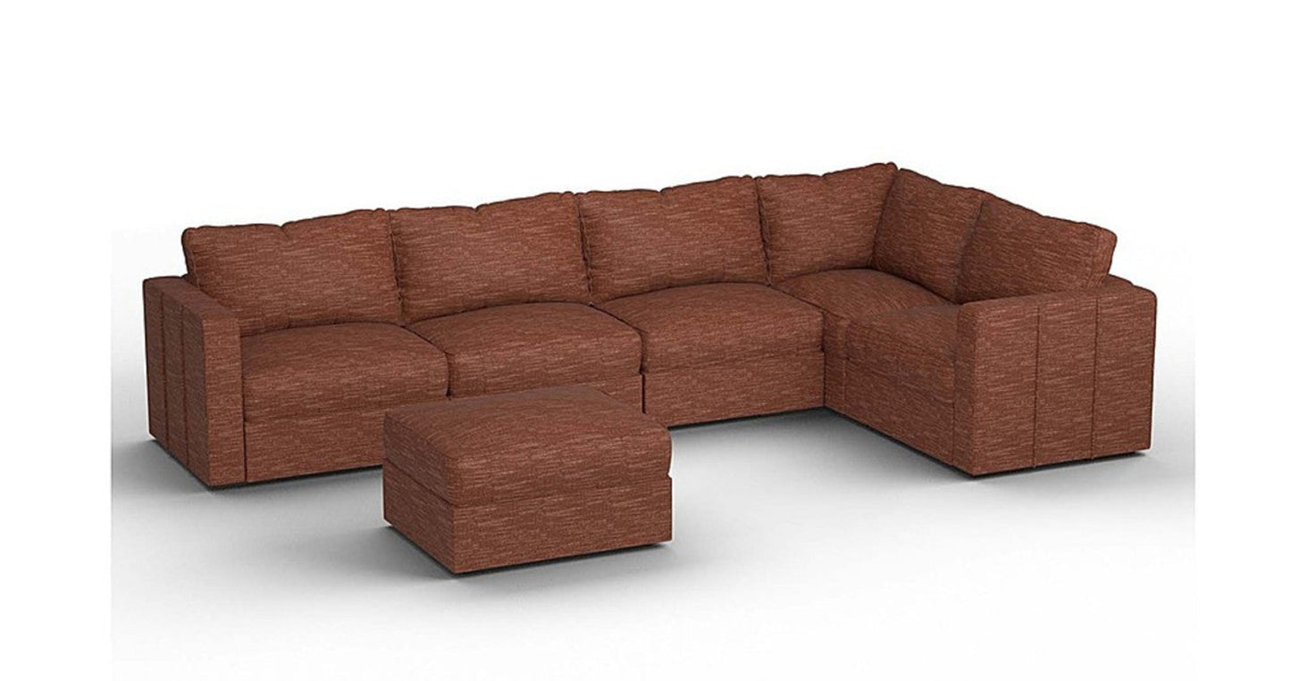 Lovesac – 6 Seats + 8 Sides Rained Chenille & Lovesoft – Terracotta - 1761207881515_557