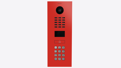 DoorBird D2101KV IP Video Intercom, 1 Call Button in Pure Red, RAL 3028