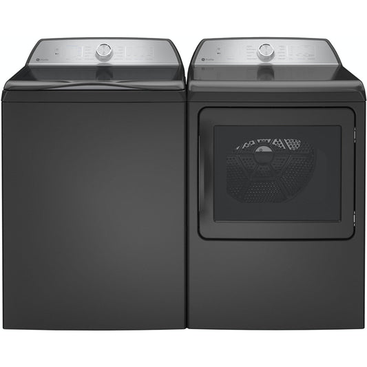 GE Appliances Profile 28 Inch Top Load Smart Washer & GE Profile 27 Inch Gas Dryer - PTW605BPRDG