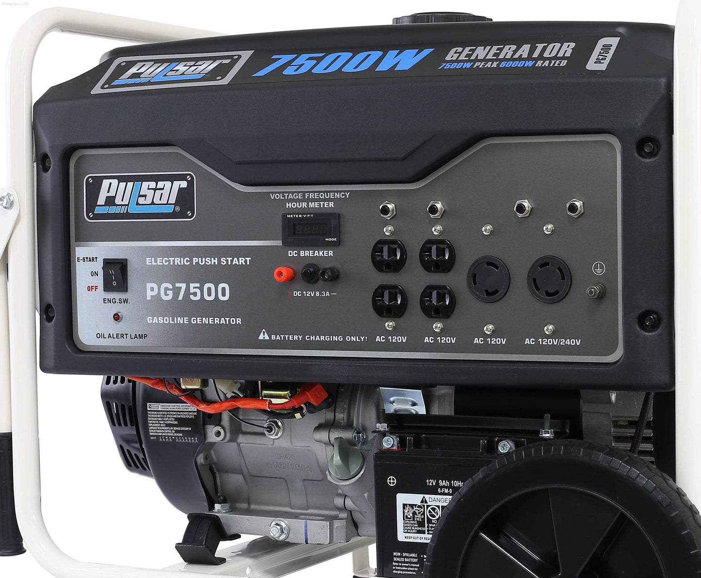 Pulsar PG7500-7500W Generator RATED 6000W - PowerGen USA