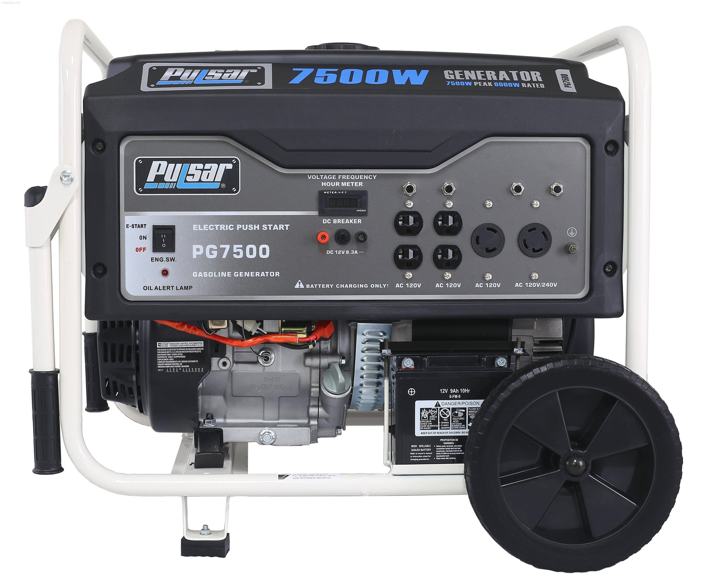 Pulsar PG7500-7500W Generator RATED 6000W - PowerGen USA