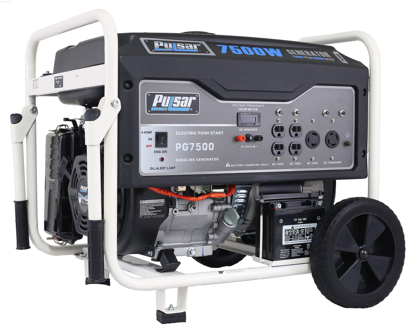 Pulsar PG7500-7500W Generator RATED 6000W - PowerGen USA